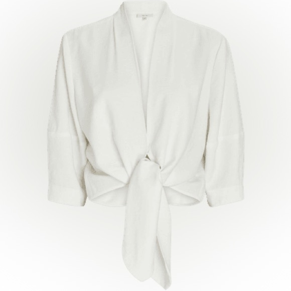 The Sei Front Tie  Blouse - Picture 1 of 8